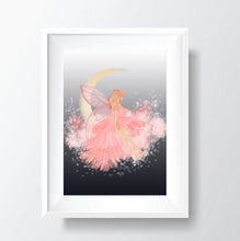 Load image into Gallery viewer, Fairy on the Moon Print