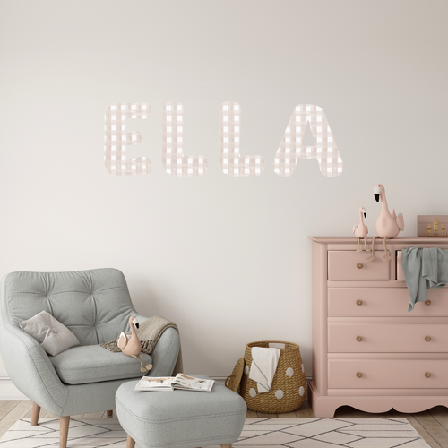Gingham Letter Name