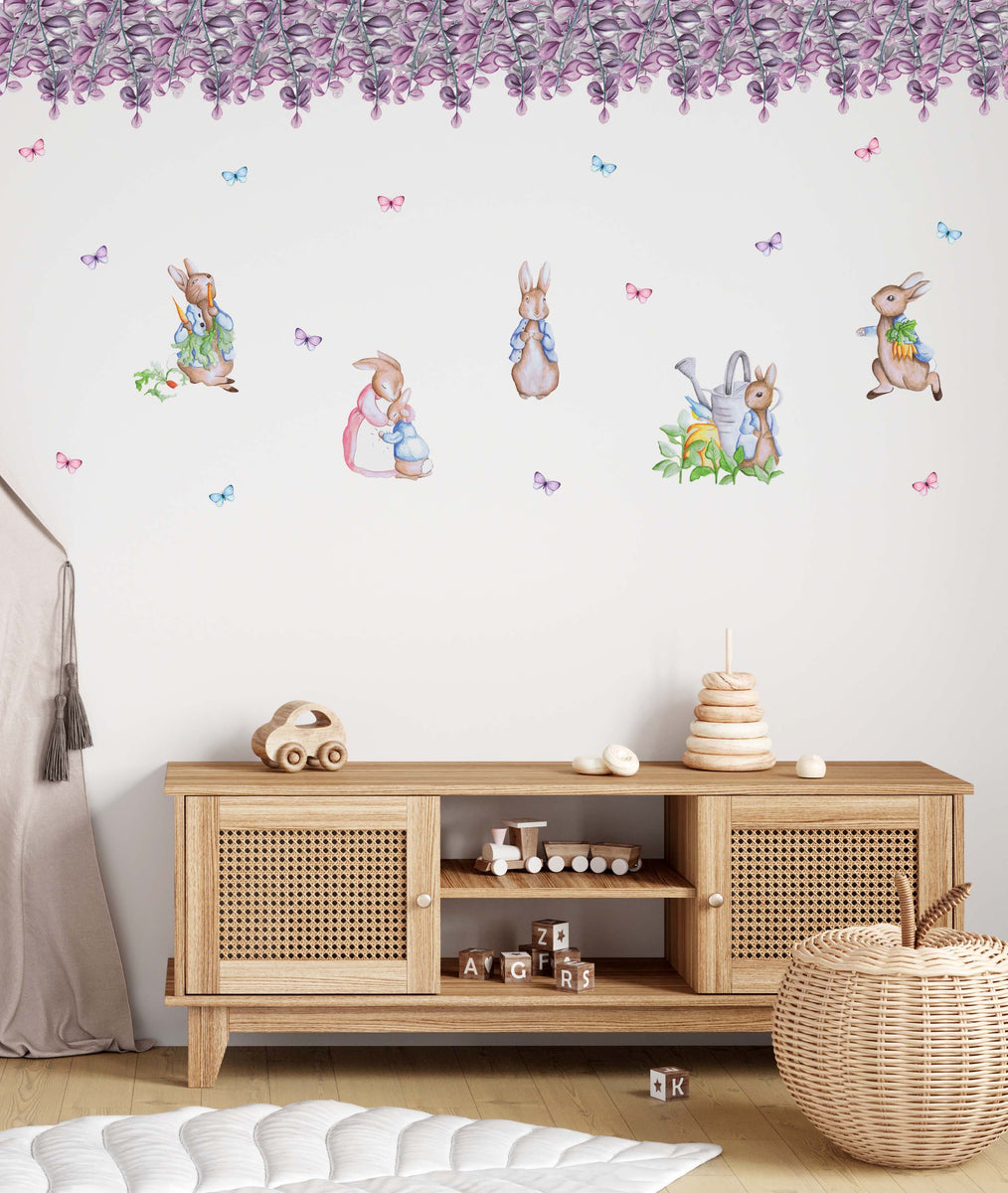 Peter Rabbit Wall Decals Polka Art Prints