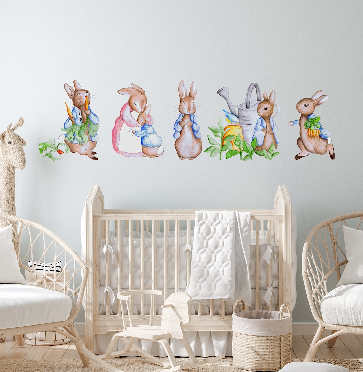 Peter Rabbit Wall Decals Polka Art Prints